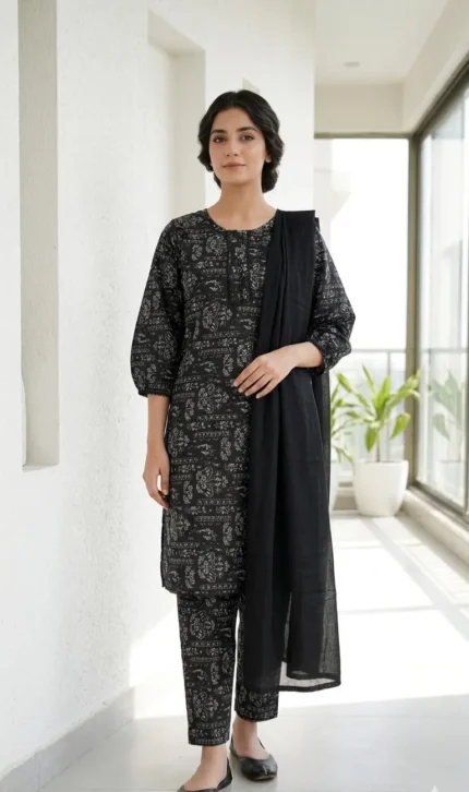 Women's Lawn Printed Suit 3Pcs Stitched